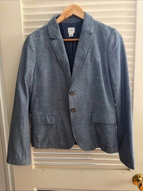 J. Crew Blue Chambray Blazer